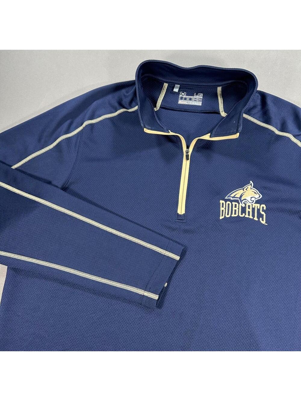 Montana State Bobcats Pullover Mens Large 1/4 Zip Performance Shirt Under Armour